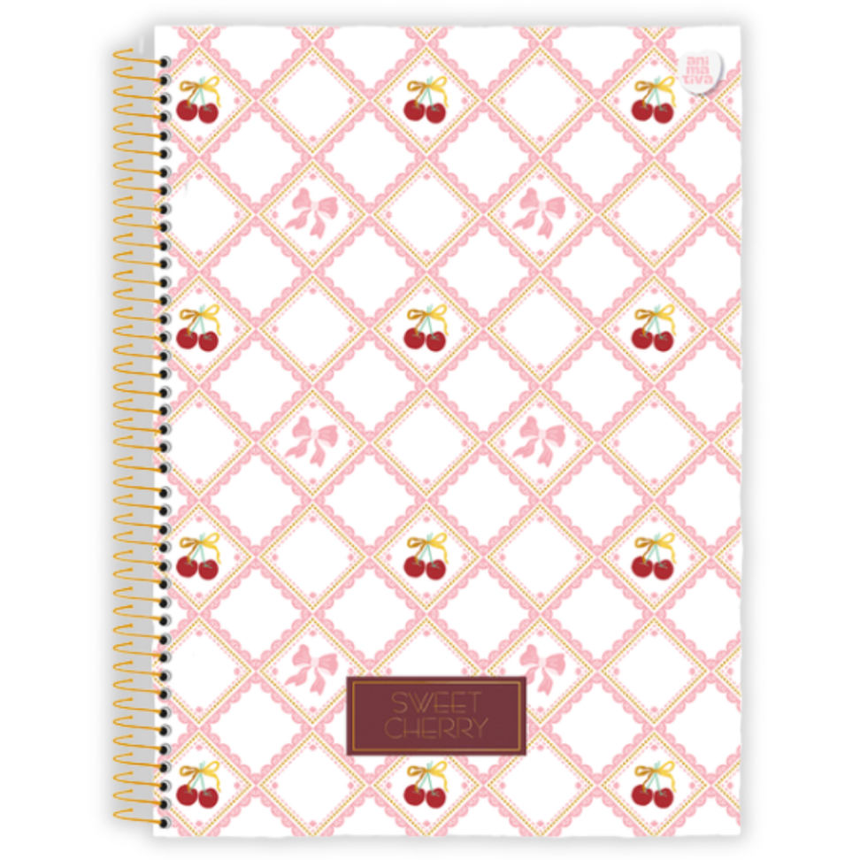 Caderno com Espiral Universitário Sweet Cherry 1 Matéria Animativa - #2