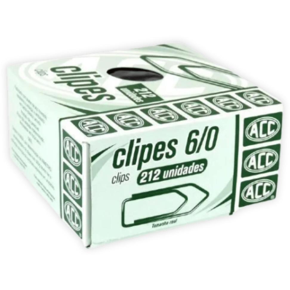 Clipes para Papel N.6/0 212 Unidades ACC