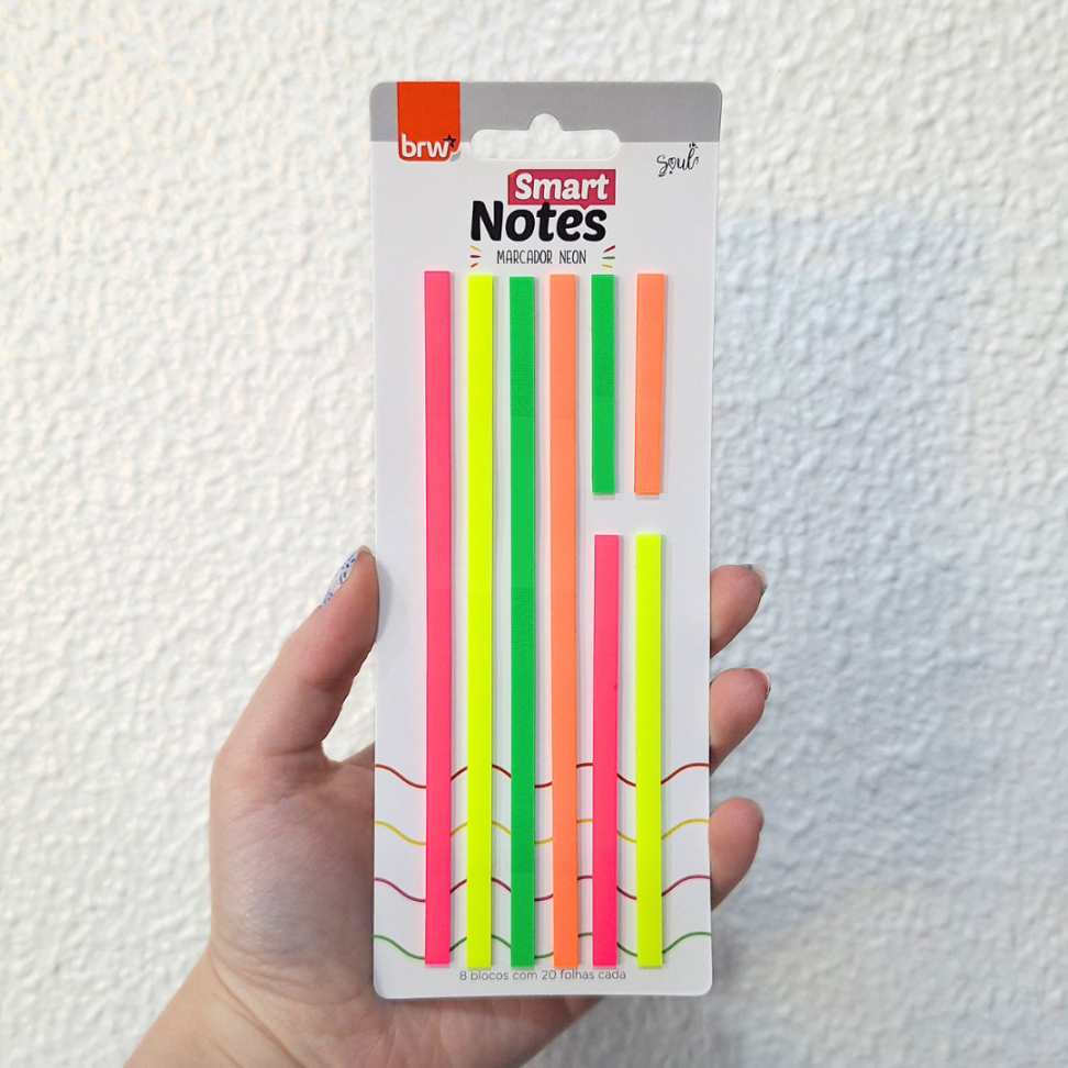 Marcadores de Texto Neon Smart Notes 8 Blocos Soul BRW - #1