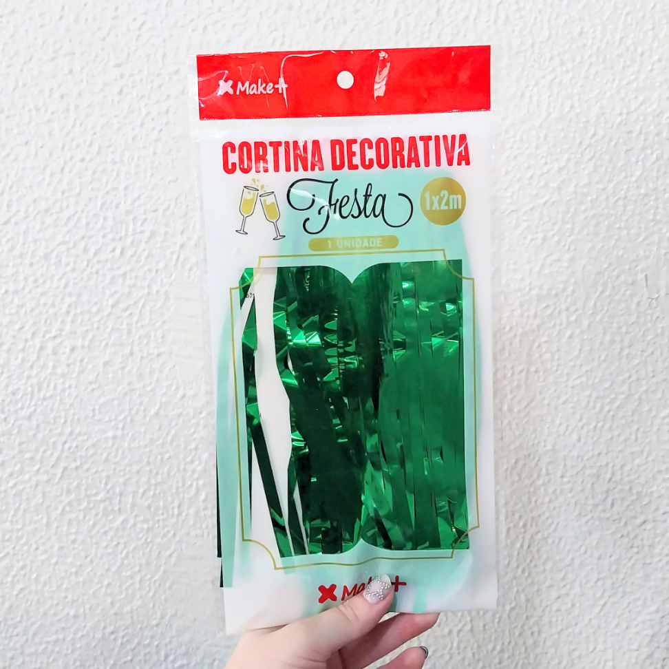 Cortina Decorativa Metalizada Festa 1m x 2m Make+ - #6