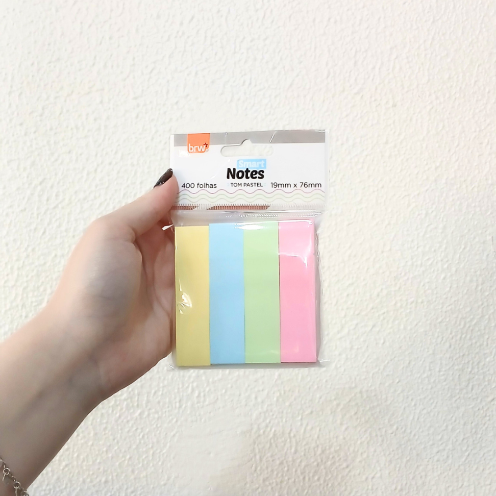 Blocos Smart Notes 19mm x 76mm 4 Cores Tom Pastel BRW - #3