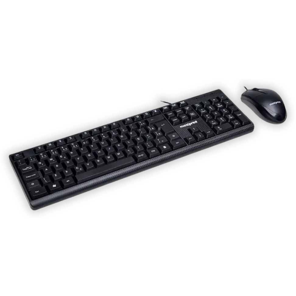 Kit Teclado e Mouse CF1001 Com Fio USB 2.0 Maxprint