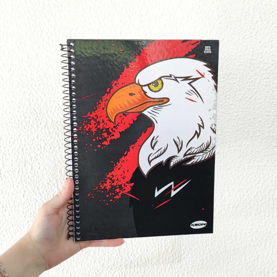 Caderno com Espiral Universitário KBom! Masculino 1 Matéria Animativa - #1