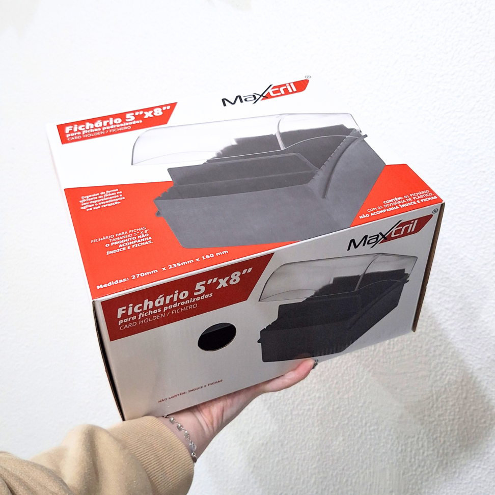 Fichário de Mesa Acrílico 5" x 8" Maxcril - #3