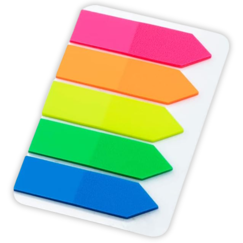 Marcador de Páginas Smart Notes Setas 44mm x 12mm 5 Cores BRW - #1