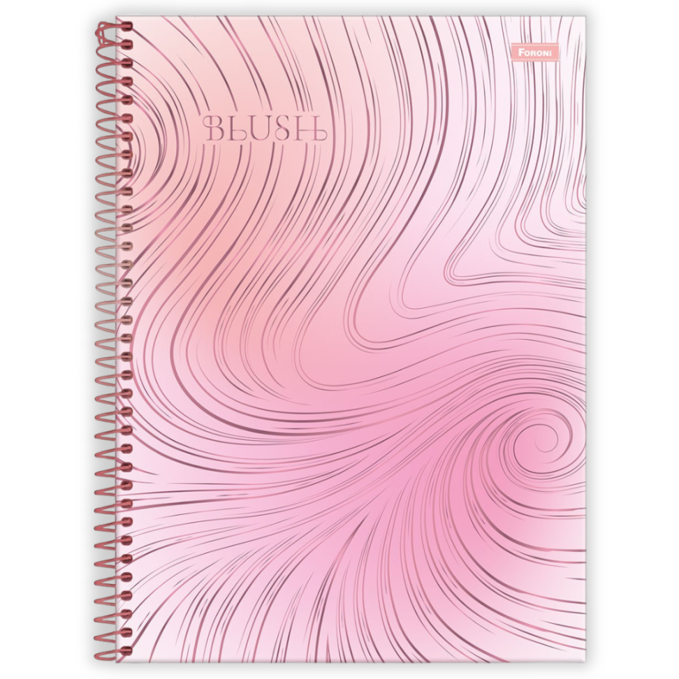 Caderno com Espiral Universitário Blush 1 Matéria Foroni - #1
