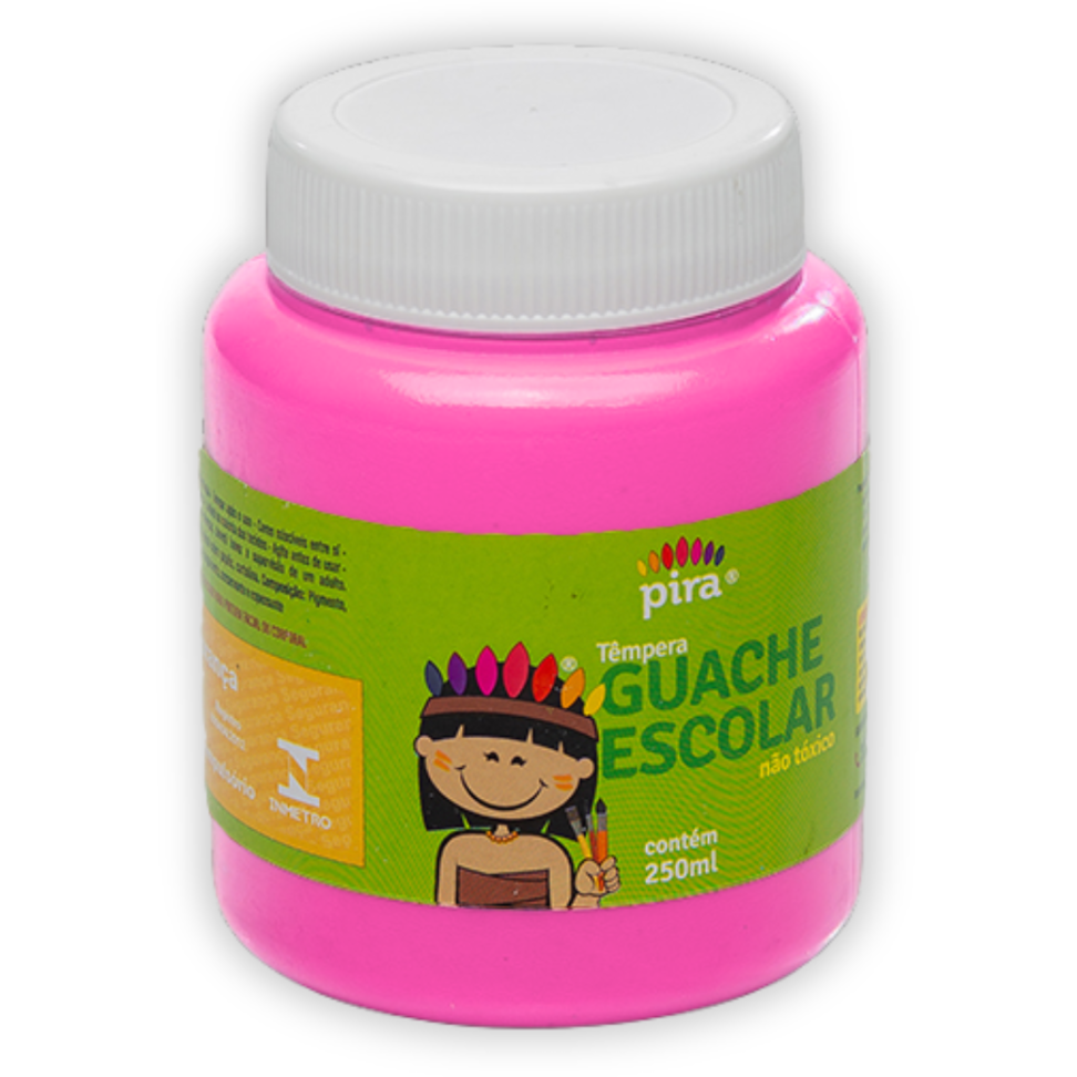 Tinta Têmpera Guache Escolar 250ml Pira - #9