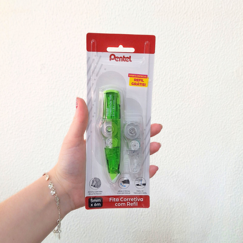 Fita Corretiva 6m x 5mm com Refil Pentel - #1