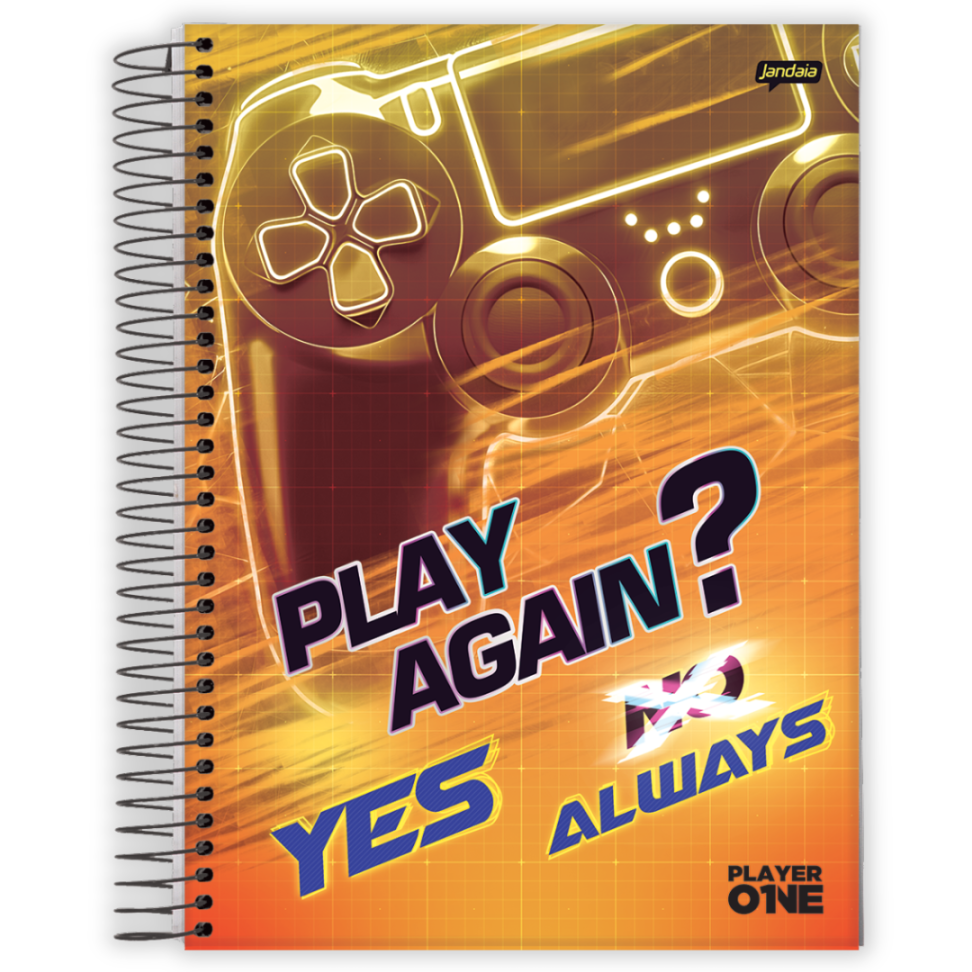 Caderno com Espiral Universitário Player One 1 Matéria Jandaia - #2