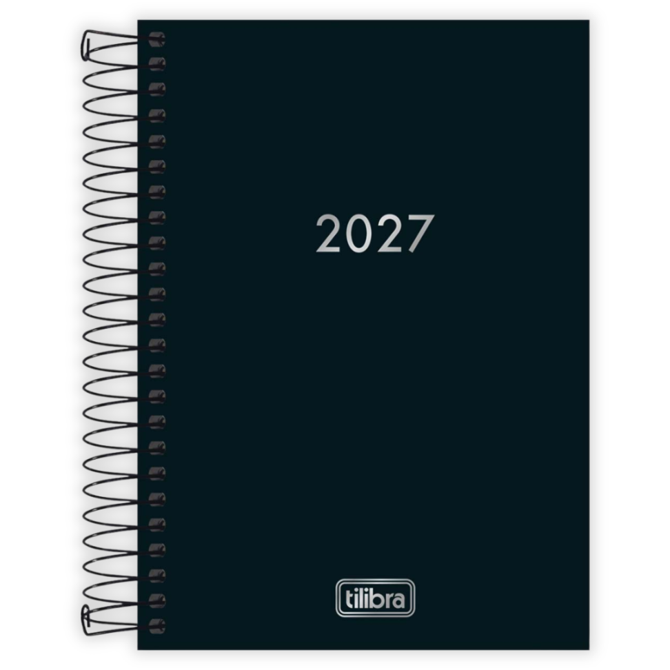 Agenda com Espiral Executiva Diária Pequena Napoli 2027 Tilibra