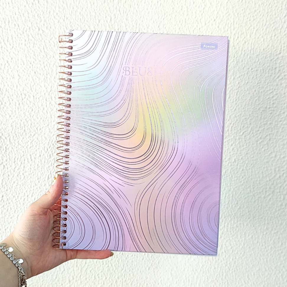 Caderno com Espiral Universitário Blush 1 Matéria Foroni - #1