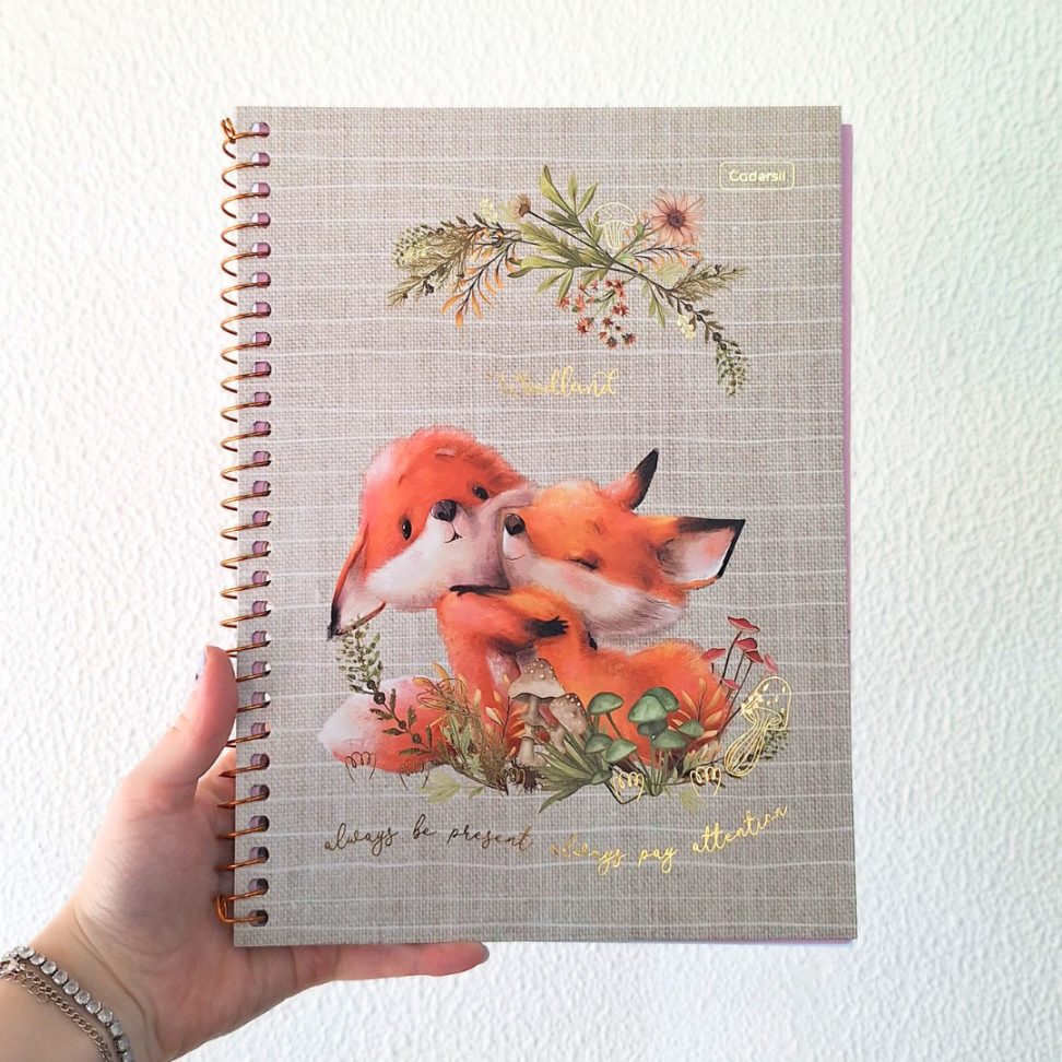 Caderno com Espiral Universitário Woodland 1 Matéria Cadersil - #9