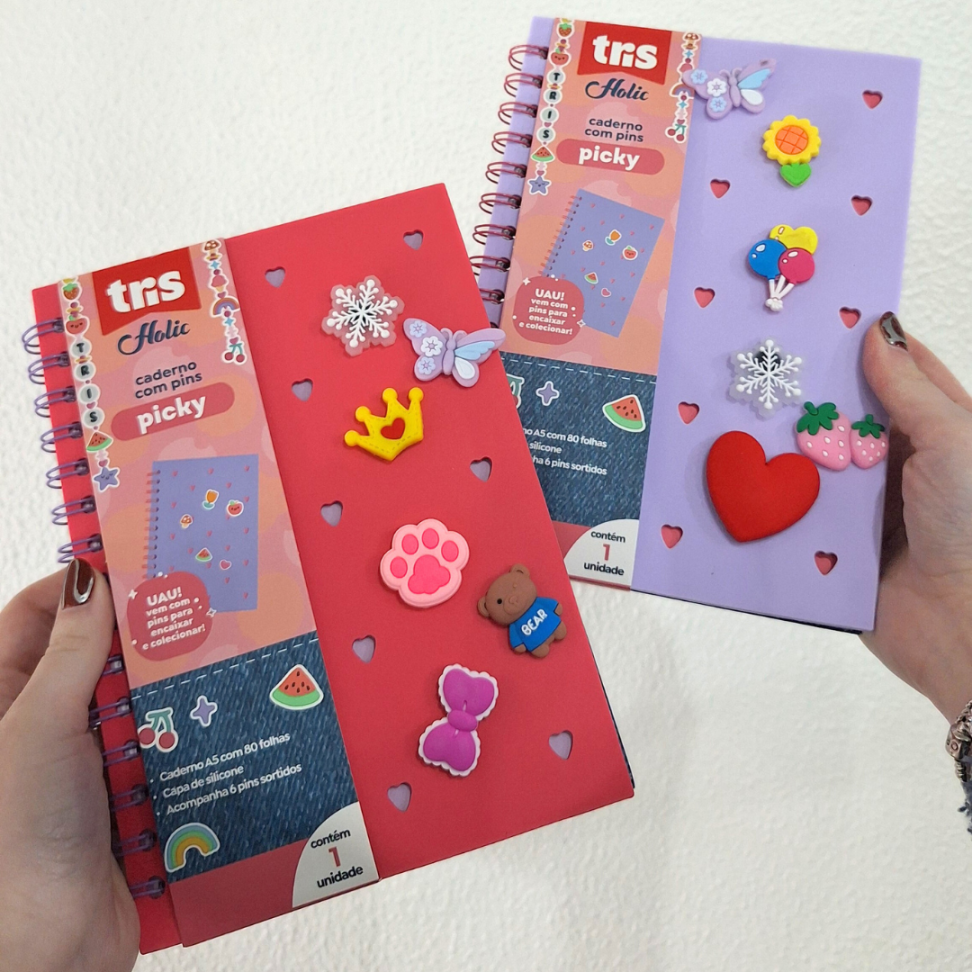 Caderno com Espiral A5 Picky Charm Holic Tris - #5