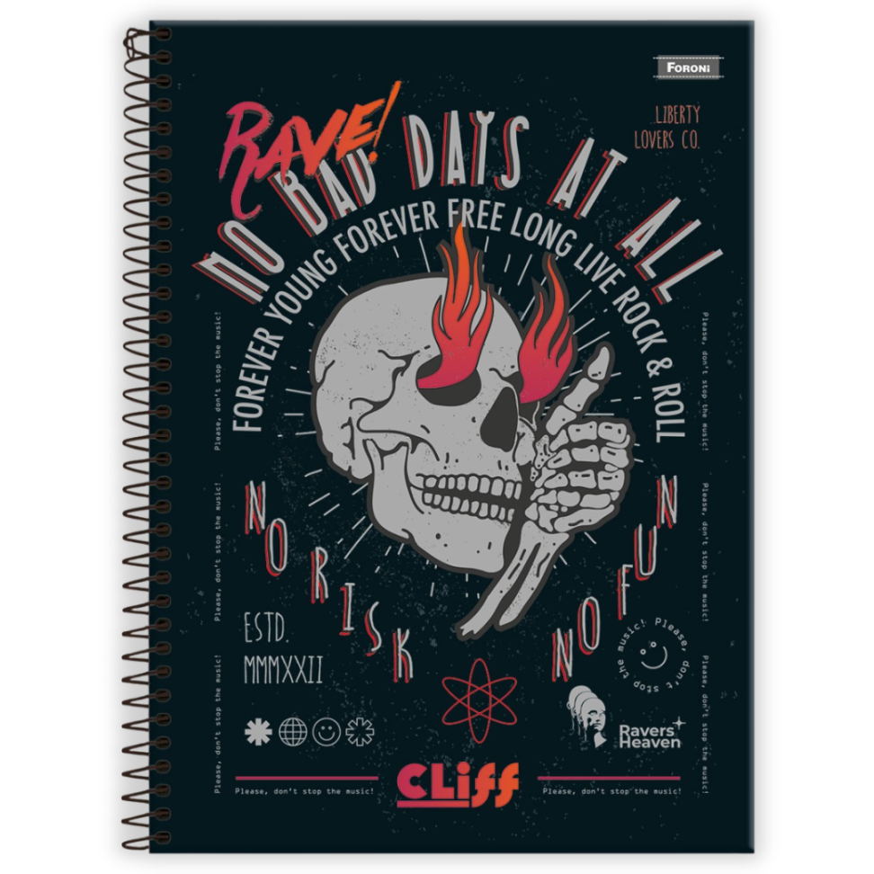 Caderno com Espiral Universitário Cliff Masculino 1 Matéria Foroni - #3