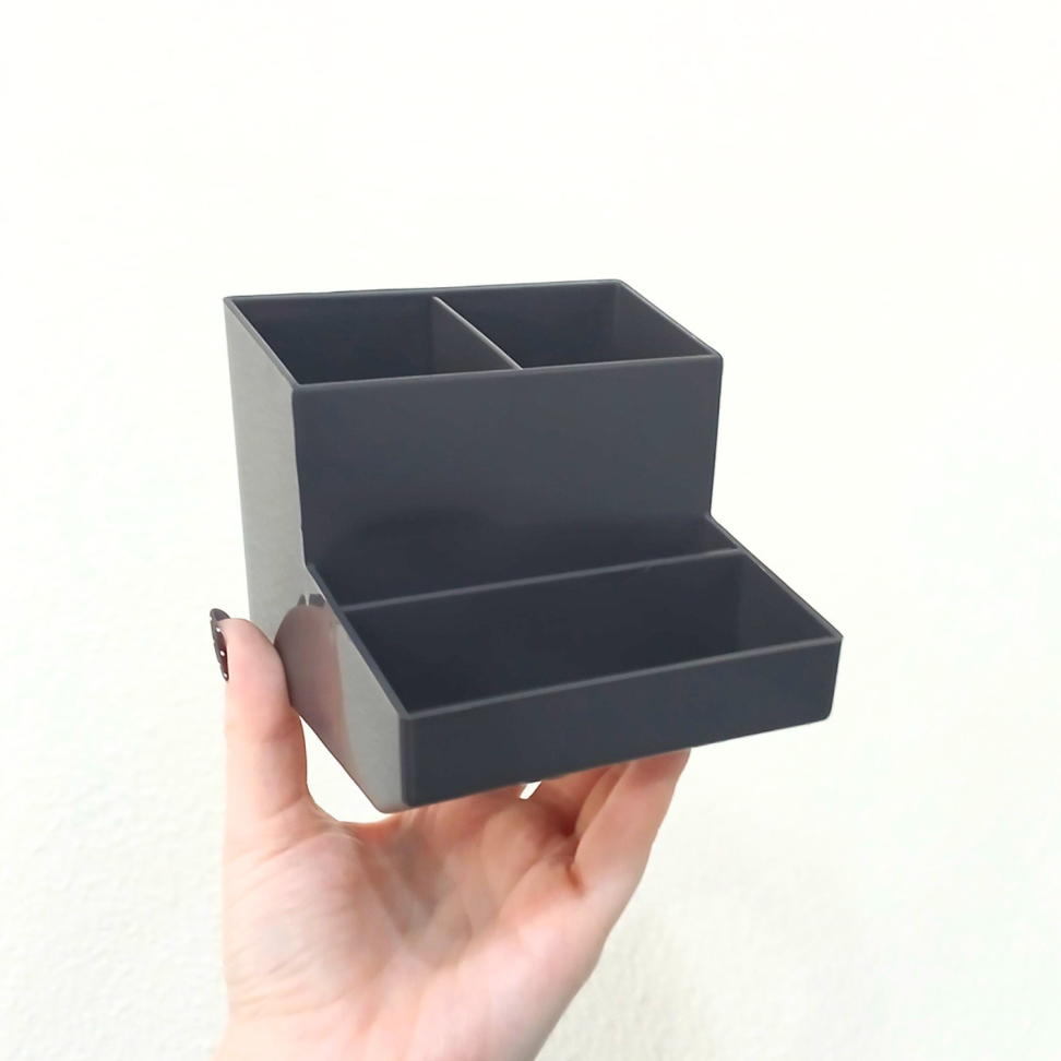 Porta Canetas Triplo Preto Carbrink - #3