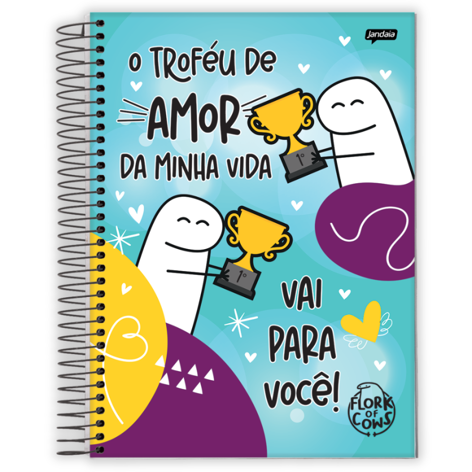 Caderno com Espiral Universitário Flork of Cows 1 Matéria Jandaia - #1