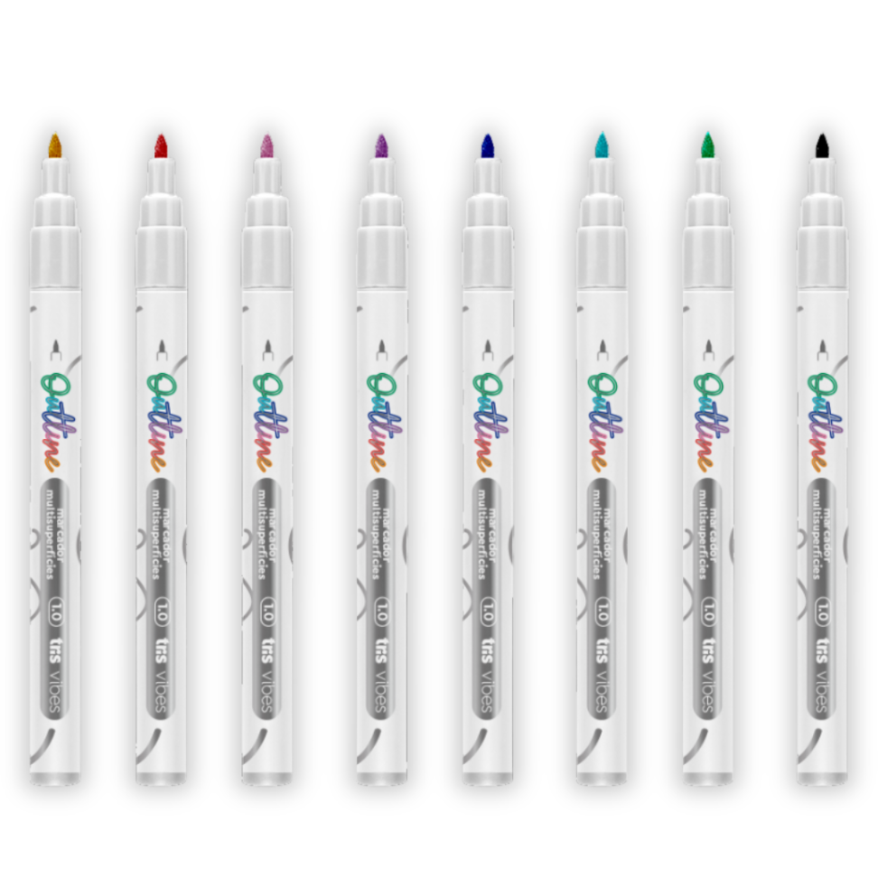 Marcador Multisuperfícies Outline Vibes 1.0 Tris - #2