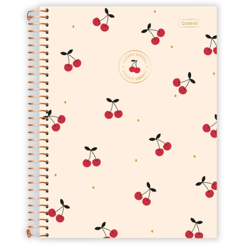 Caderno com Espiral Universitário Cherry Lovers 1 Matéria Cadersil - #4