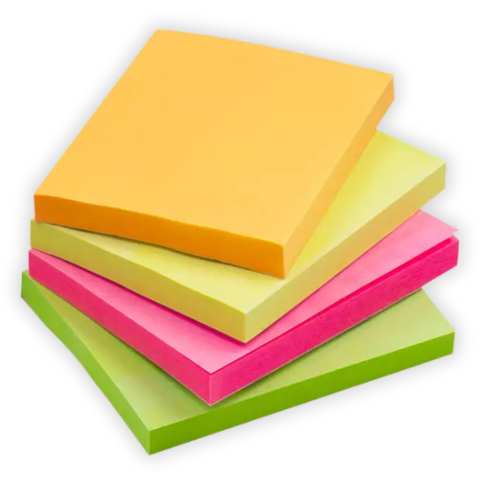 Bloco Adesivo 4 Blocos 38mm x 50mm Neon Colors 200 Folhas Maxprint - #3