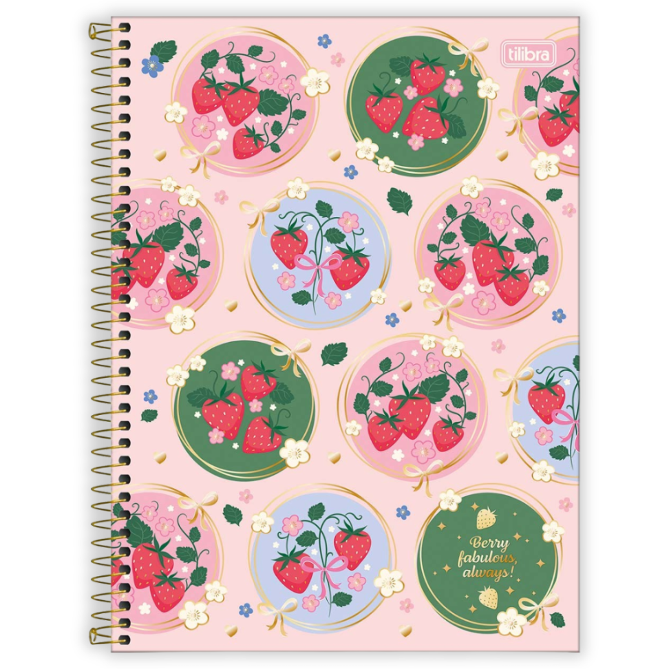 Caderno com Espiral Universitário 1 Matéria Be Berry Tilibra - #1