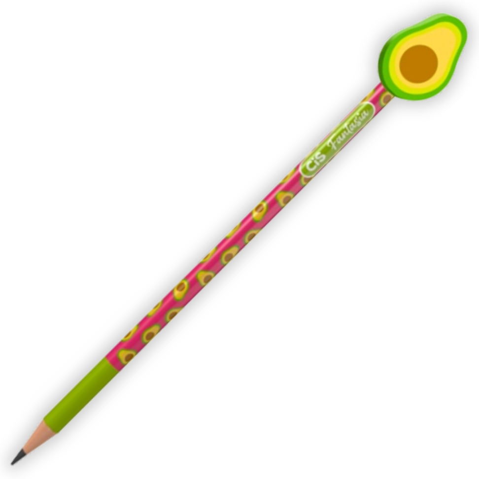 Lápis Grafite de Escrever com Borracha Ponteira Frutas Fantasia CiS - #5