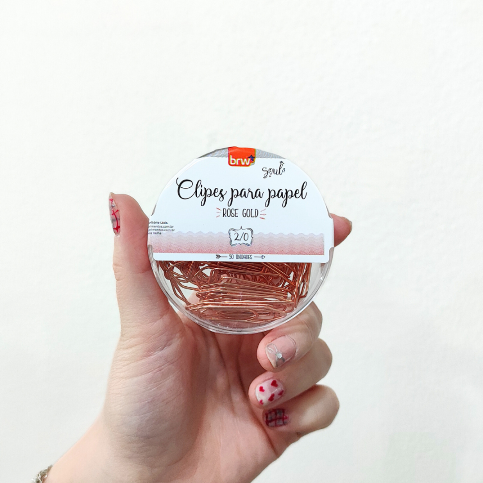Clipes para Papel Rosé Gold N.2/0 50 Unidades Soul BRW - #2