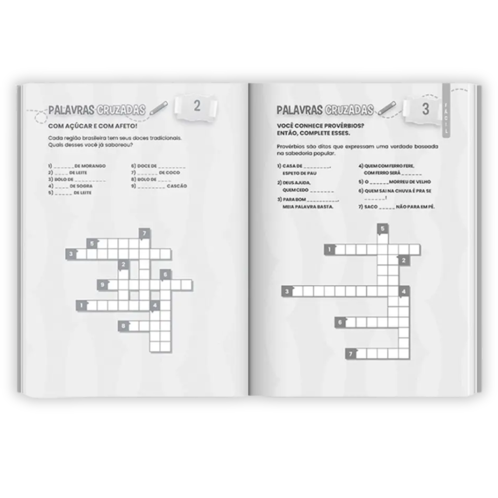 Livro Palavras Cruzadas Fácil Bicho Esperto - #2