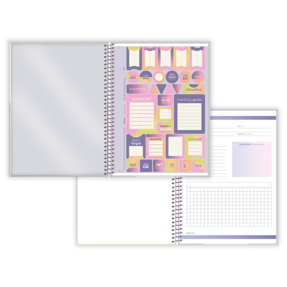 Caderno com Espiral Universitário Bali 1 Matéria Foroni - #4