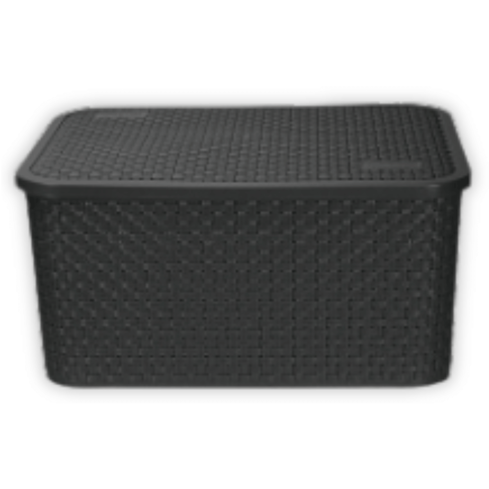 Caixa Organizadora Rattan Preto 16L Nitron