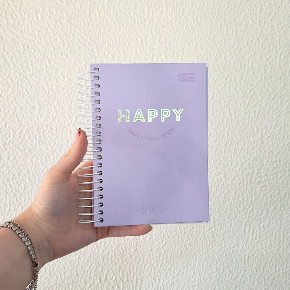 Agenda Espiral Diária Pequena Happy 2026 Tilibra - #11