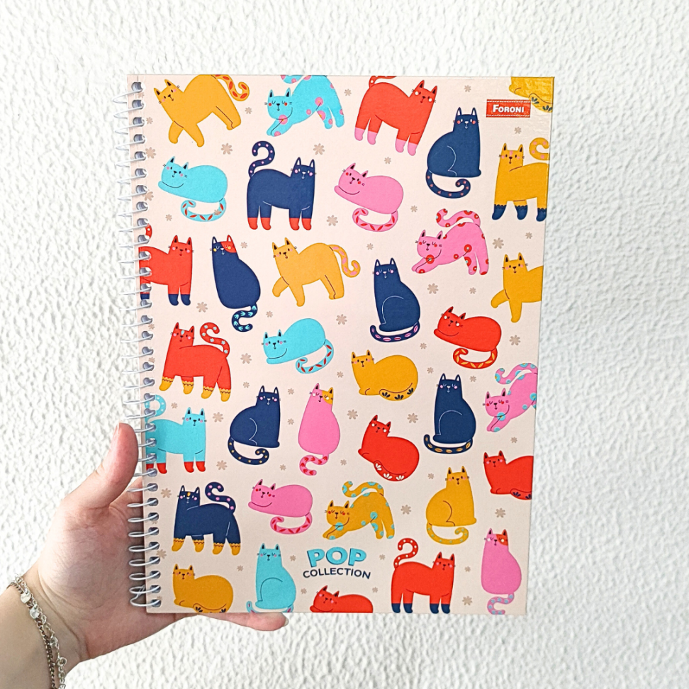 Caderno com Espiral Universitário Pop Collection 1 Matéria Foroni - #1