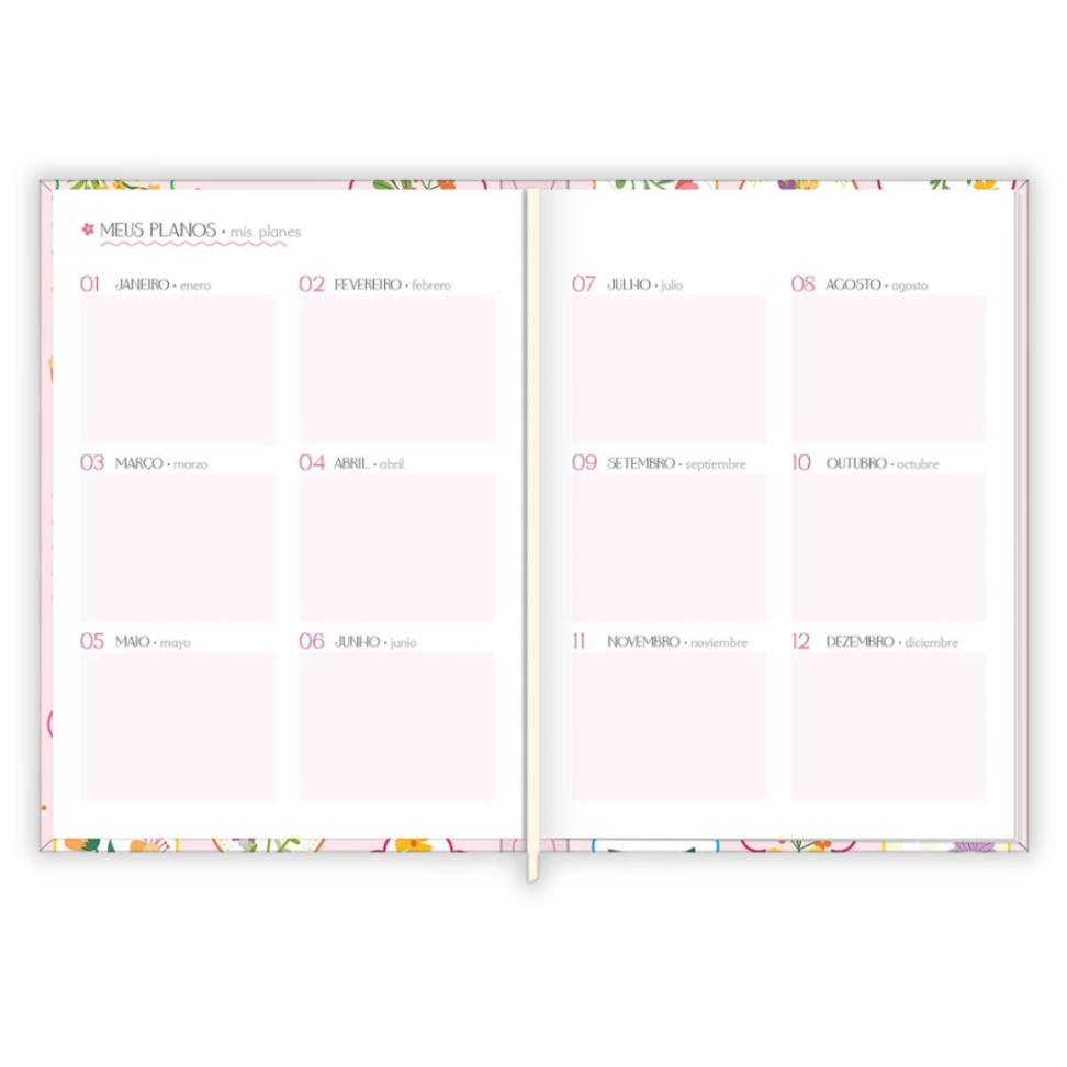 Agenda Costurada Diária Pequena Charme 2026 Tilibra - #8