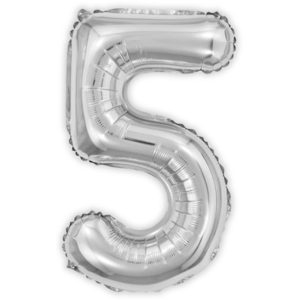 Balão Metalizado 40cm Número 5 Make+ - #3