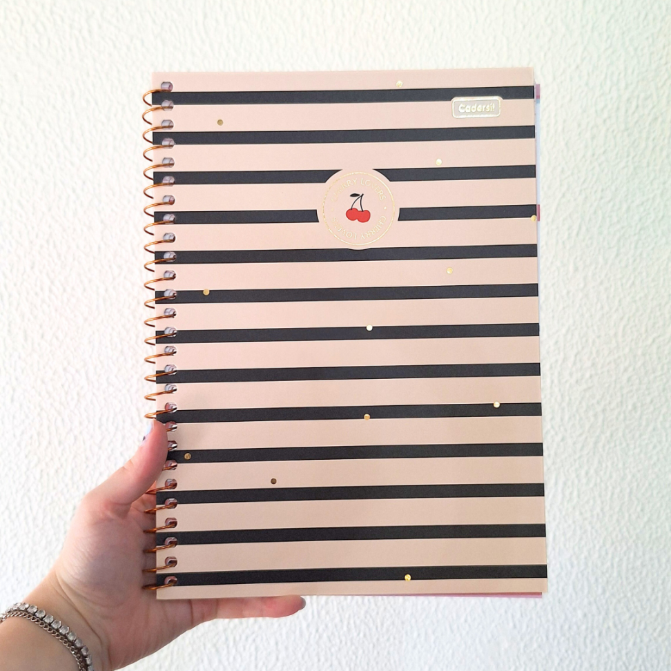Caderno com Espiral Universitário Cherry Lovers 1 Matéria Cadersil - #6