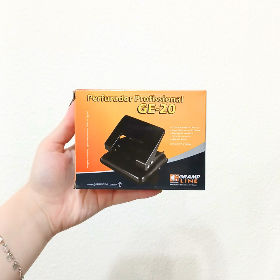Perfurador 2 Furos 20 Folhas GE-20 Grampline - #3