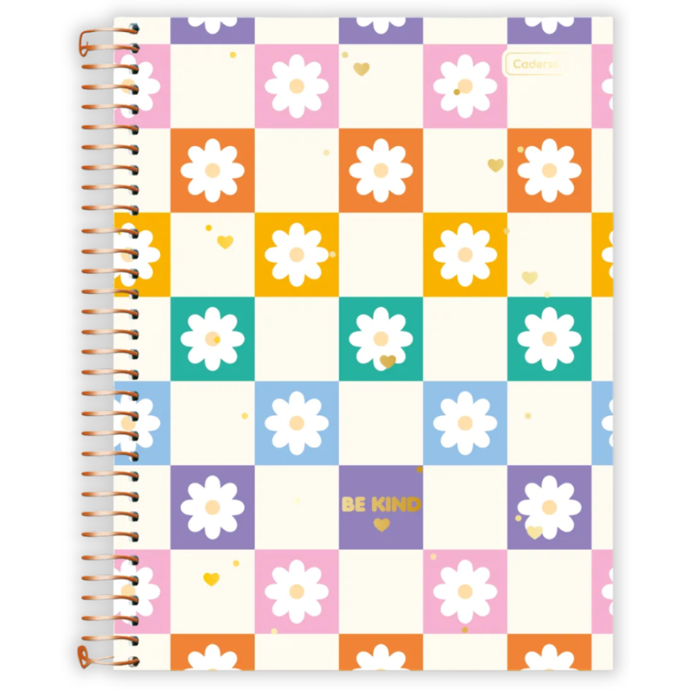 Caderno com Espiral Universitário Be Kind 1 Matéria Cadersil - #3