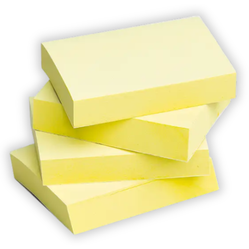 Bloco Adesivo 4 Blocos 38mm x 50mm Amarelo Pastel 400 Folhas Maxprint - #3