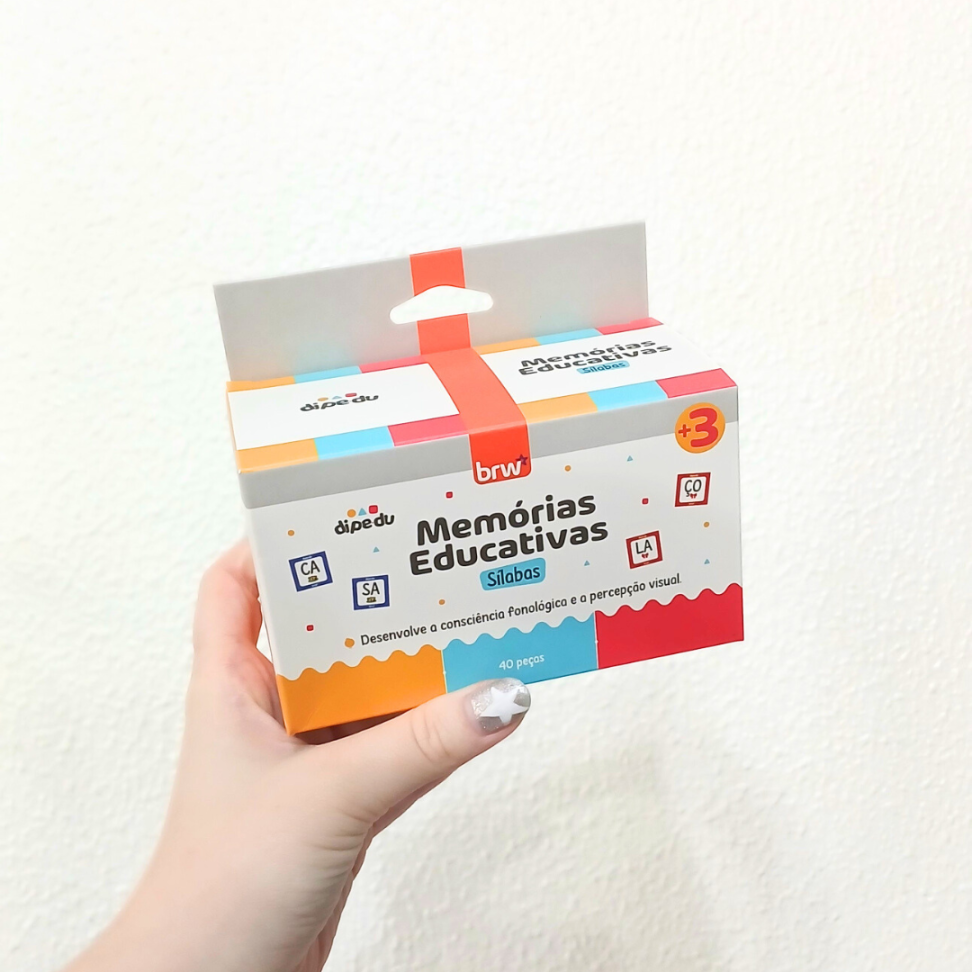 Jogo Memórias Educativas Sílabas 40 Peças Dipedu BRW - #4