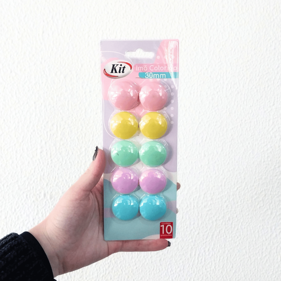 Imãs Coloridos 30mm 10 Unidades Pastel Kit - #3
