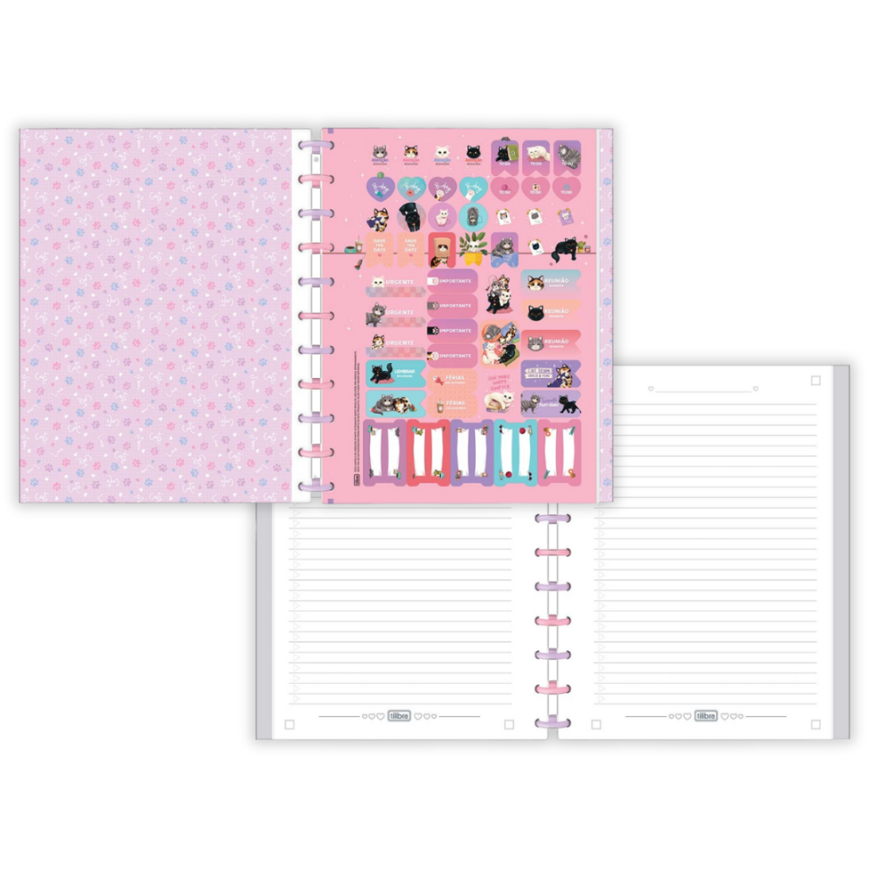 Caderno Inteligente Universitário Purrfect Cats Pelúcia Tilidisco 10 Matérias Tilibra - #2