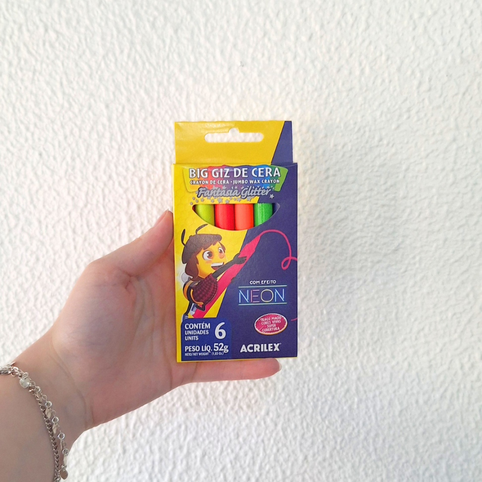 Giz de Cera Big Fantasia Glitter 6 Cores Acrilex - #1