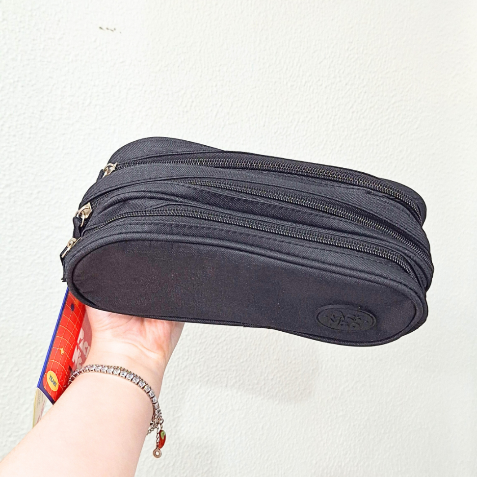 Estojo Triplo Jeans Preto Packn'Go - #1