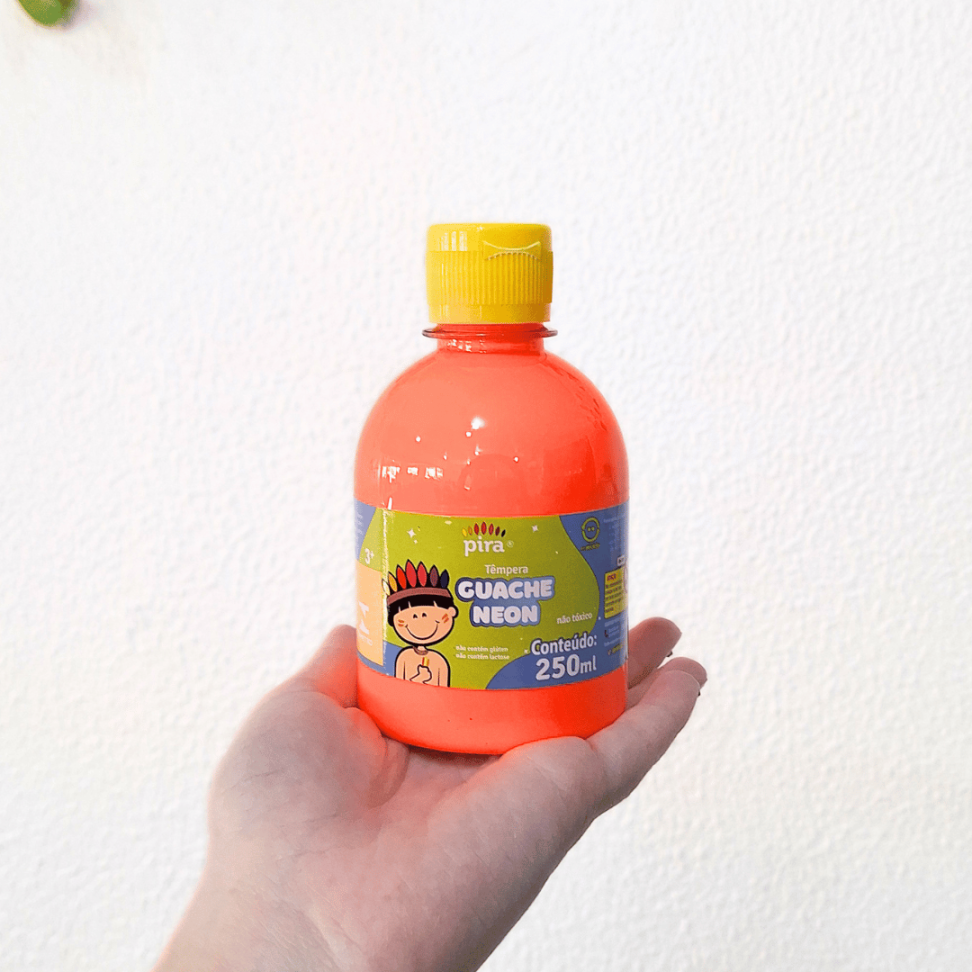 Tinta Têmpera Guache Escolar Neon 250ml Pira - #11