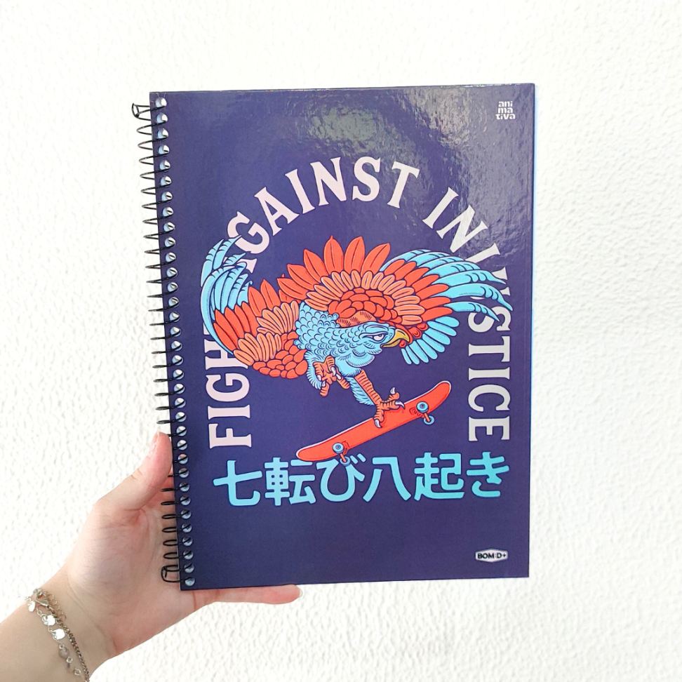 Caderno com Espiral Universitário Bom D+ Masculino 1 Matéria Animativa - #16