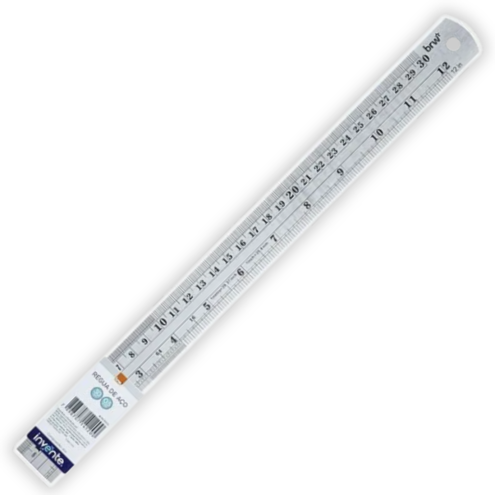 Régua de Aço 30cm BRW - #1