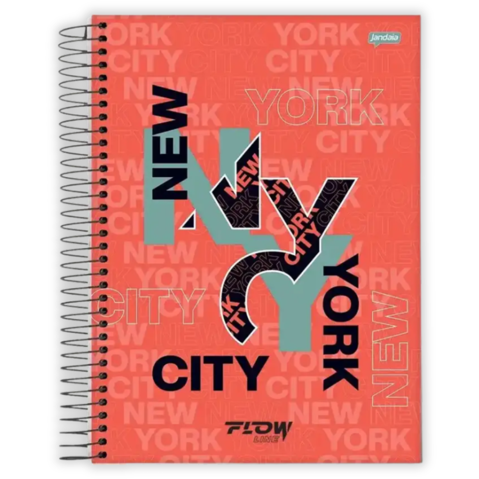 Caderno com Espiral Universitário Flow Line 1 Matéria Jandaia - #1