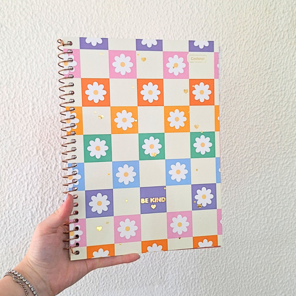 Caderno com Espiral Universitário Be Kind 1 Matéria Cadersil - #7