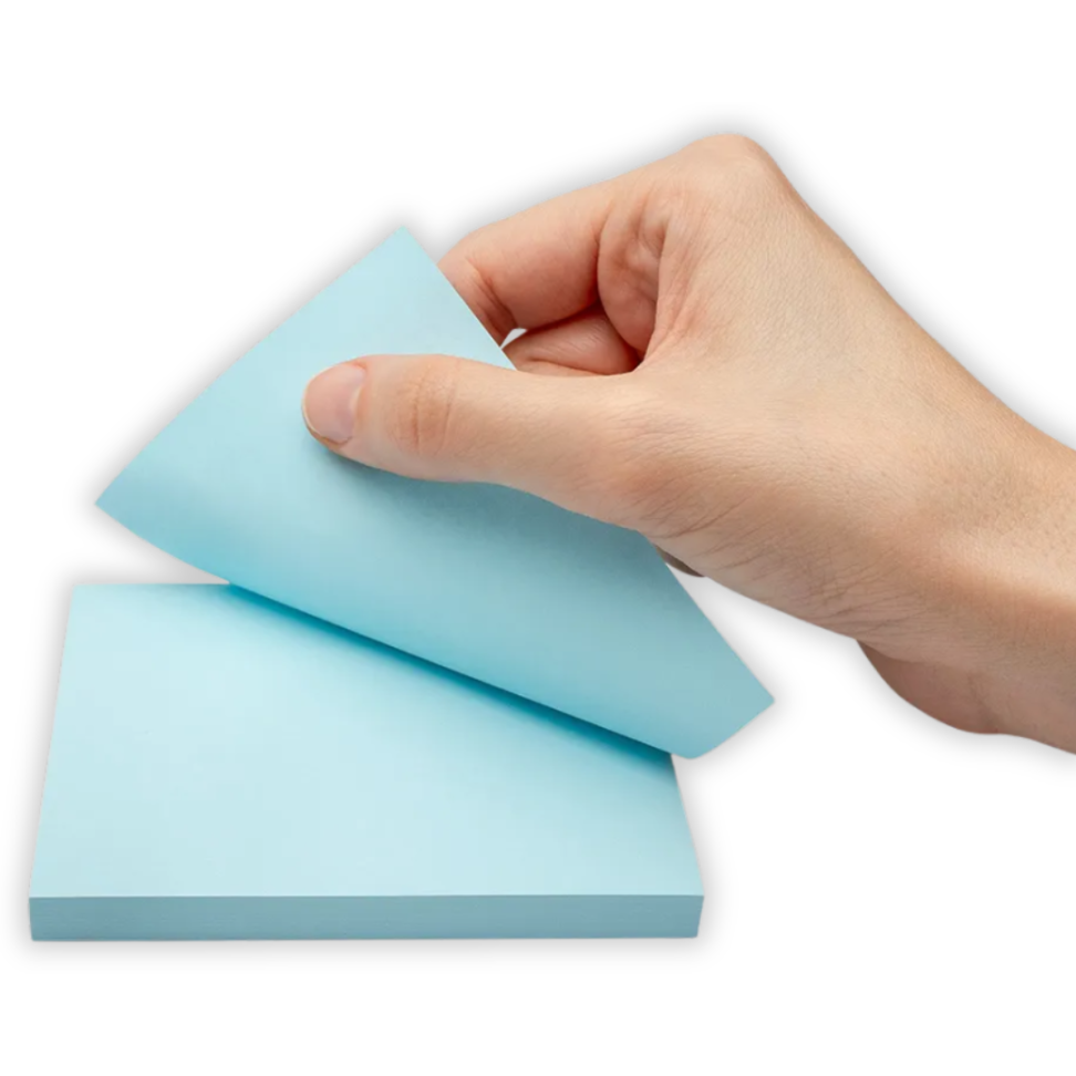 Bloco Adesivo 76mm x 102mm Azul Pastel Jocar Office