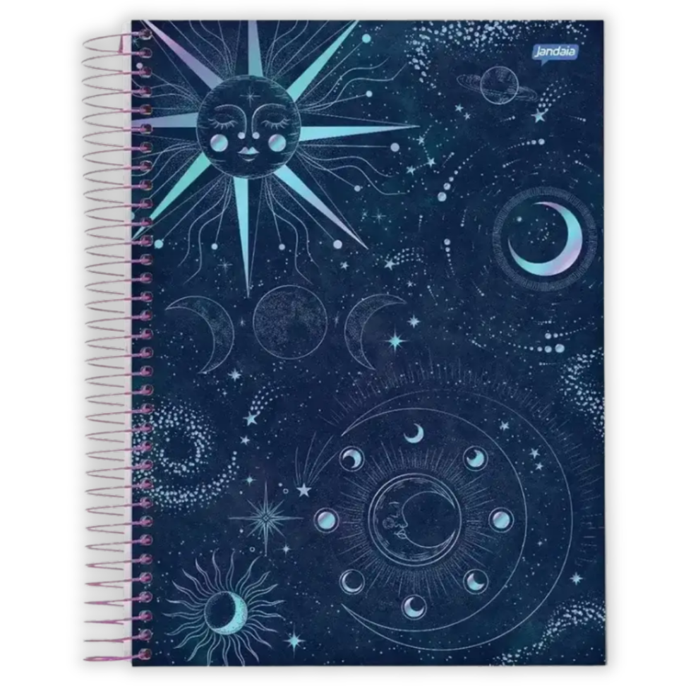 Caderno com Espiral Universitário Mystic 1 Matéria Jandaia