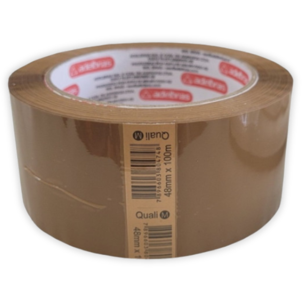 Fita Adesiva Marrom Quali M 48mm x 100m Adelbras